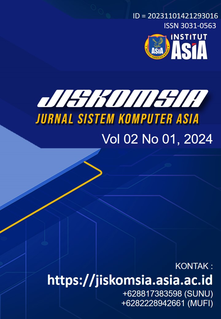 					Lihat Vol 2 No 01 (2024): JISKOMSIA Vol. 02 No.01 Tahun 2024
				